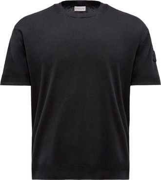 Moncler T-Shirt In Maglia Di Cotone E Seta-Uomo