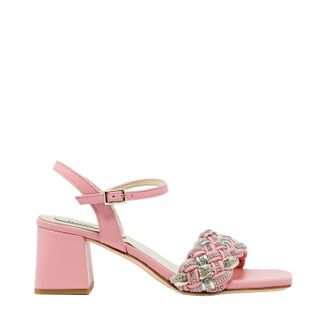 Sorelle Perego Sandalo rosa tacco 50 mm strass
