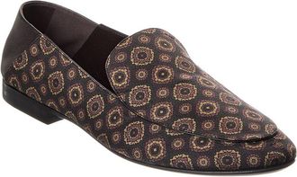 Saint Laurent Alain Canvas & Leather Flat