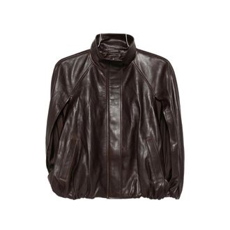 SIMKHAI Leather Cape Jacket