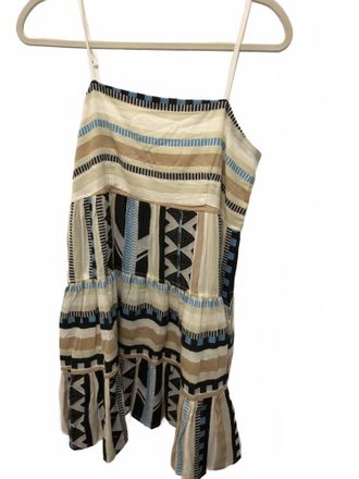 Elan Womens Aztec Print Mini Dress In Neutral