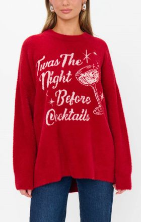 Show me your Mumu Classic Crewneck Twas The Night Sweater In White