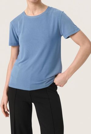 Soaked In Luxury Columbine Short Sleeve T-Shirt In Blue