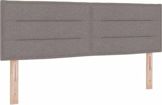 vidaXL Cabecero Led Con Luces De Tiras Led Manual Taup&eacute; 144 Cm Tela Vidaxl