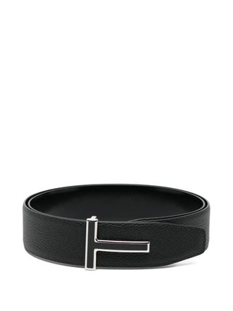 Tom Ford logo buckle belt - Black