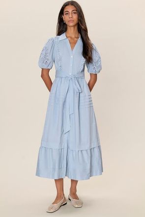 Rebecca Taylor Lorelai Shirt Dress in Chambray at Nordstrom, Size X-Small