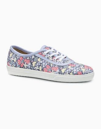 Hotter Womens Mabel Womens Extra Wide Fitting Canvas Shoes - Navy Floral Canvas - Size: 7.5