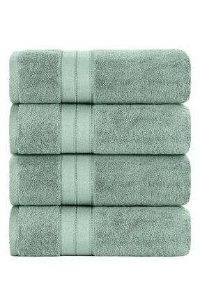 Modern Threads Spunloft Bath Towel - Set of 4 in Eucalyptus at Nordstrom Rack, Size 4 Piece Set