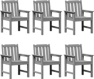 vidaXL Silla De Comedor De Jard&iacute;n. 6 Pcs Gris Claro 65.5 X 55.5 X 88cm Vidaxl