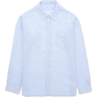 Fortela Work Linen Shirt in Sky at Nordstrom, Size Xx-Large