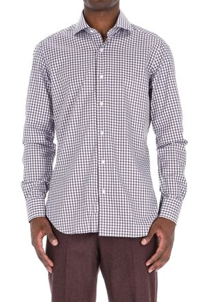 Barba Culto Line Micro Pattern Cotton Shirt