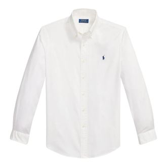 Ralph Lauren Custom-Fit Featherweight Twill Shirt - Heren - Casual Overhemden - Wit - XL - Katoen - Overhemden