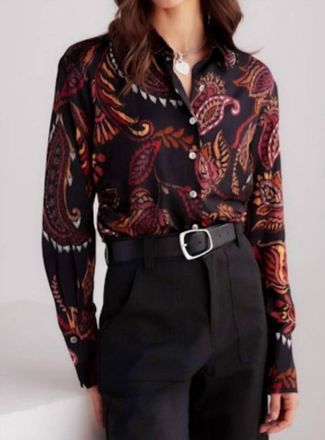 Fifteen Twenty Tawnie Side Pleat Shirt In Paisley