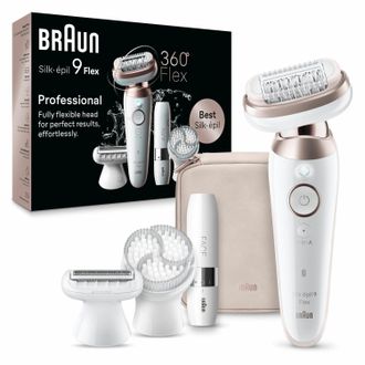 Braun Silk-&eacute;pil 9 Flex Epilator For Easy Hair Removal 9-360 3d White/pink Titanium