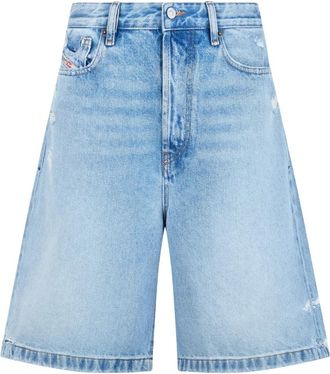 Diesel De-Sire Short - Dames - Denim shorts - Blauw - W26 - Katoen - Korte Broeken