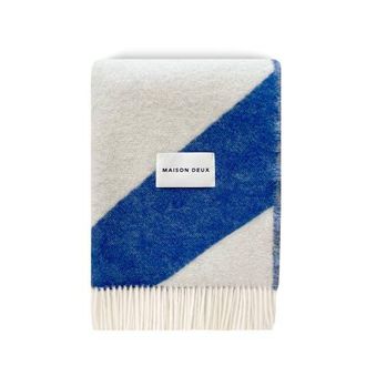 Maison Deux Swirl Blanket in Medium Blue at Nordstrom