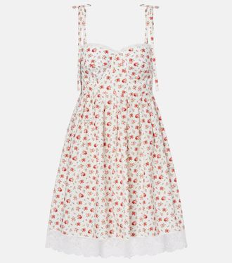 Dolce & Gabbana Vestido corto de popel&iacute;n en mezcla de algod&oacute;n