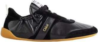 Chlo&eacute; Kick Sneaker - Dames - Sneakers - Zwart - 37 EU - Leer - Schoenen