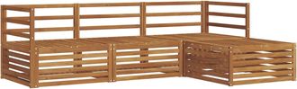 vidaXL Conjunto De Sof&aacute;s De Exterior 4 Uds. Natural Vidaxl
