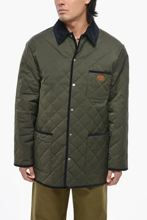 Valentino Quilted Overshirt With Corduroy Collar Valentino