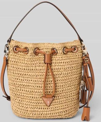 Guess Handtasche in Flecht-Optik Modell Ofelia in Cognac, Gr&ouml;&szlig;e 1