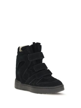 Isabel Marant Wedge Suede Sneakers - Black