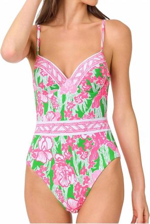 Lilly Pulitzer Palma One Piece Swimsuit In Putting Green Hannah