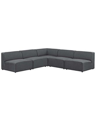 ModWay Mingle 5Pc Upholstered Fabric Armless Sectional Set