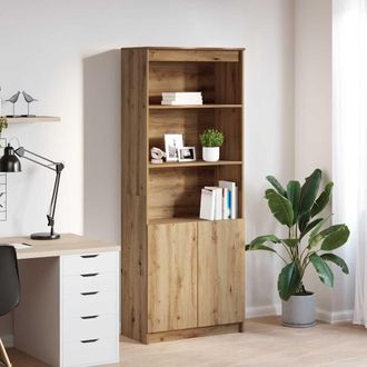 Berkfield Home Highboard Artisan Oak 70x35x180 cm Engineered Wood in Brown | Size: 70 x 35 x 180 cm