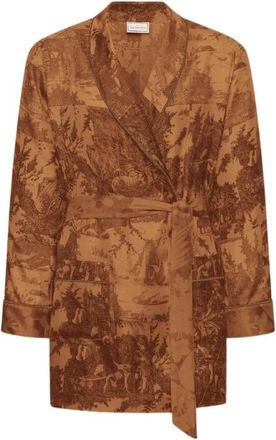 Pierre-Louis Mascia Aloegum Badjas - Dames - Badjassen - Geel - ONE Size - Leer - Nachtkleding