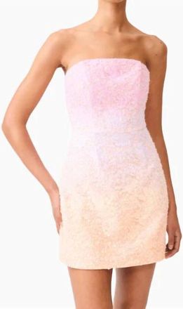 Elliatt Lumira Strapless Mini Dress In Pink Ombre