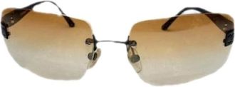 Chanel Pre-owned Metalen Zonnebril - Dames - Vintage Accessoires - Oranje - ONE Size - Vintage
