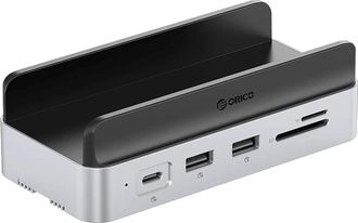 OEM Estaci&oacute;n De Acoplamiento Orico Minidock 10 En 1 Con Bah&iacute;a Para Disco Duro Ssd - Plateada