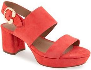 Aerosoles Camera Platform Sandal in Coral Suede at Nordstrom Rack, Size 8.5
