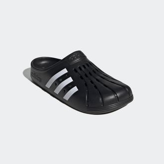 adidas Badesandale ADIDAS SPORTSWEAR ADILETTE CLOG, Damen, Gr. 42, schwarz-weiss (core schwarz, cloud wei&szlig;, core schwarz), Synthetik, Schuhe Badesandale