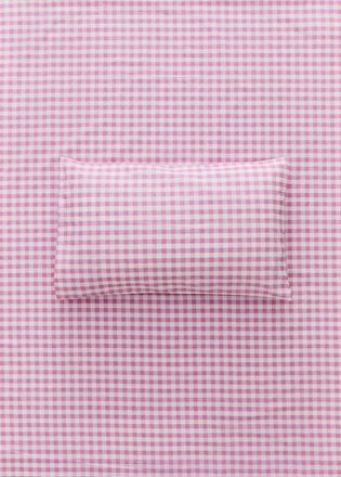 Mango Federa culla cotone quadri Vichy rosa - Home - 30x50cm - MANGO HOME