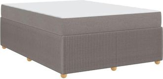 vidaXL Estructura De Cama Con Colch&oacute;n Taup&eacute; 160 X 200 Cm Tela Vidaxl