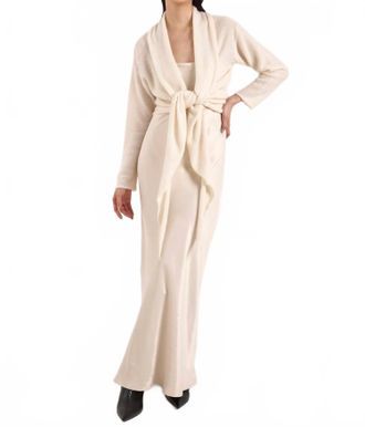 Brodie Estelle Sparkle Multi Way Cashmere Cardigan In Ivory