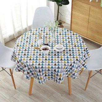 OEM Hule - Mantel - Mantel Redondo De 120 Cm, Lavable, Decorativo, Para Interiores, Vacaciones, Hogar, Navidad, Fiesta, Picnic, Comedor