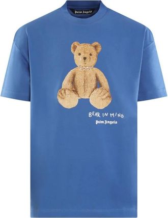 Palm Angels Bear In Mind Blauw T-Shirt - Heren - T-shirts - Blauw - M - Tops