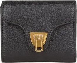 Coccinelle Womens Wallet Black Cowhide Bags
