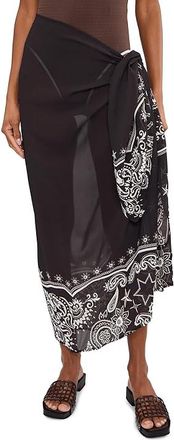 Beach Riot Sunny Sarong Womens Swimwear Bandana Black, Polyester