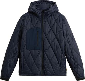 Woolrich diamond-pattern jacket - men - Polyester/Polyamide - 3XL - Blue