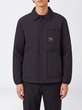 Maison Kitsun&eacute; Giacca-camicia trapuntata in nylon impermeabile con logo