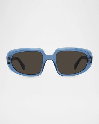Loewe Men & apos;s Anagram Acetate Oval Sunglasses