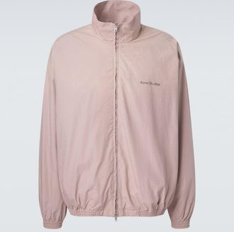 Acne Studios Logo cotton poplin bomber jacket