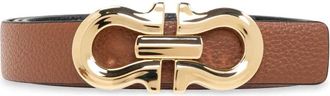 Ferragamo Gancini Reversible Riem - Dames - Riemen - Bruin - 95 CM - Leer - Accessoires