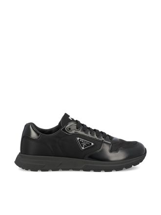 スニーカー PRADA BLACK LEATHER SNEAKERS Prada Leather Sneakers | Black | FARFETCH