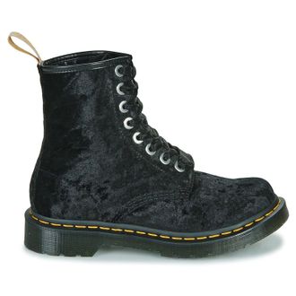 Dr. Martens Vegan 1460 Crushed Velvet Womens Ankle Boots - Black - Size:UK 6.5