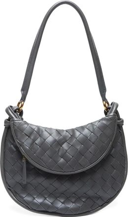 Bottega Veneta Borsa a spalla con design Intrecciato 2010-2020 - Grigio